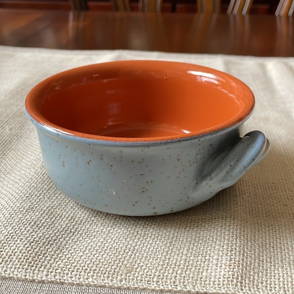 De Silva Italy terra-cotta blue glazed bowl 5” - Picture 8 of 8